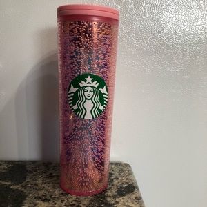 Starbucks 2020 Holiday Pink Bubble Hot Cup Iridescent 16 oz Grande Tumbler NEW